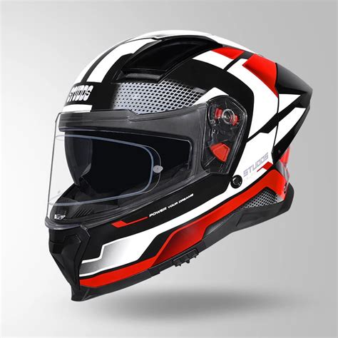 STUDDS HELIOS FULL FACE HELMET BLACK & RED – Zepto Parts