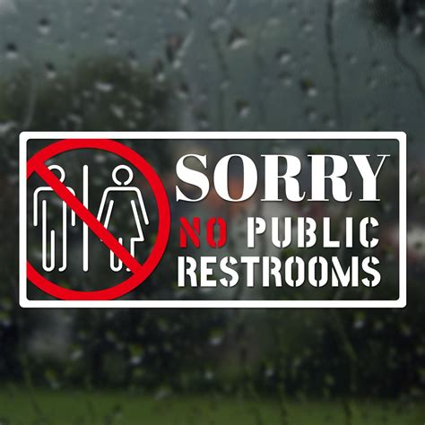 Amazon.com : 6pcs No Public Restroom Signs, 8.66x4 Inch Restroom Vinyl Sticker Waterproof Sorry ...