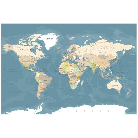 Wallpaper stylish vintage map of the world | Dovido.com