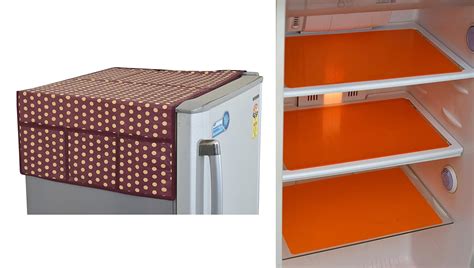 Yellow Weaves Combo of Fridge Top Cover & '12X17' Inches Pack of 6 ...