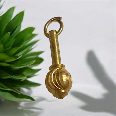 Hanuman Ji Gada Locket with Gold Chain | Divine Blessings – Timeshopee