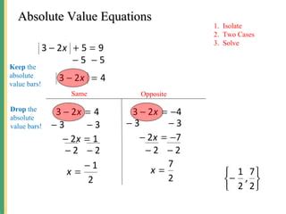 Image result for Solving Absoute Values