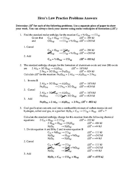 Hess Law Quiz at Susanne Lumpkin blog