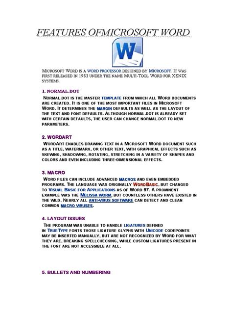 Writing Features in Word Program 的图像结果