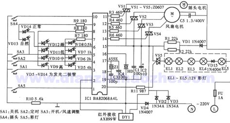 一种电风扇红外遥控电路图_资料_电子爱好者