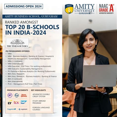 AMITY University Gurgaon on LinkedIn: Join Amity Business School, ranked among the top 20 B ...