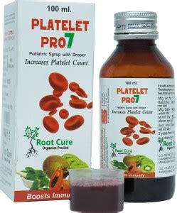 ROOT CURE ORGANICS Platelet Pro7 Syrup|With Content Papaya, Manduk ...