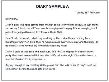 Diary Examples 的图像结果