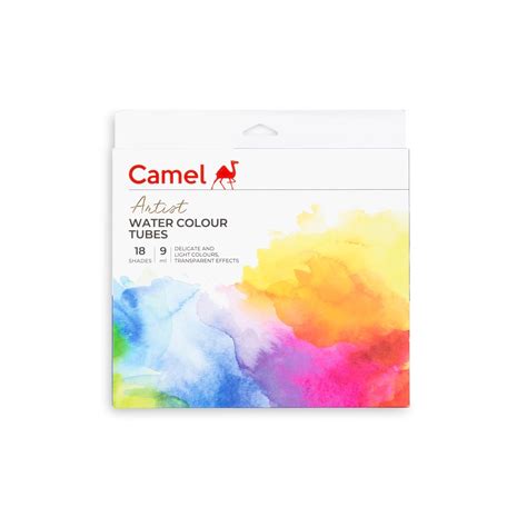 Camel Artist Watercolor Tube - 18 Shades (9ML Each) | Vibrant Pigments ...