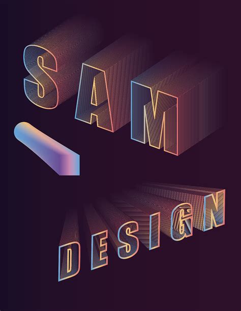 立体字体矢量渐变设计海报|平面|品牌|BigSamBoy - 原创作品 - 站酷 (ZCOOL)