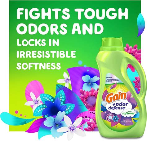Gain Fabric Softener Liquid - Super Fresh Blast Scent - 150 Loads - HE ...