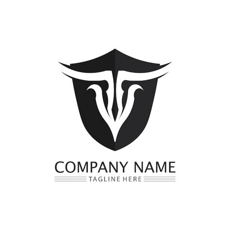 Abstraktes Schild Bull Logo Horn Abzeichen Logo Symbol | Premium Vektor