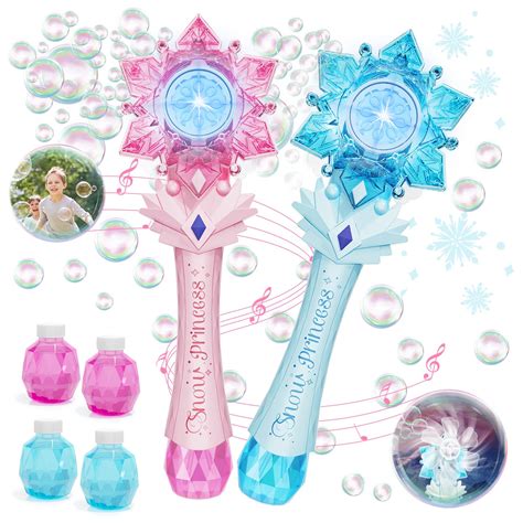 Amazon.com: VATOS Bubble Wands 2 Packs for Kids, Automatic Bubble Blower Machine, Light & Music ...