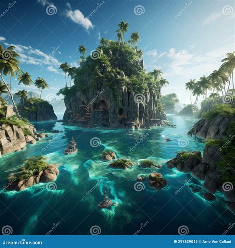 Enigmatic Paradise: Explore the Mystery of the Tropical Isles Stock ...