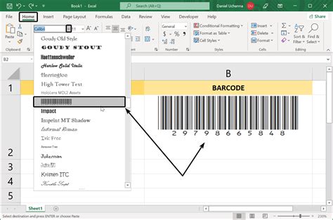 Image result for How to Create Barcode in Excel
