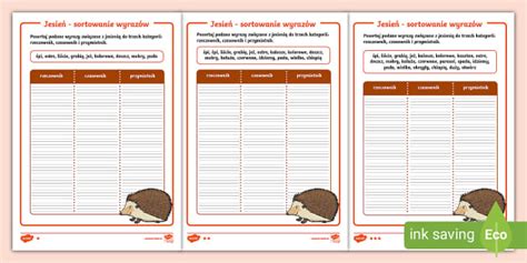 Części mowy | Jesienna gramatyka | Karty pracy - Twinkl