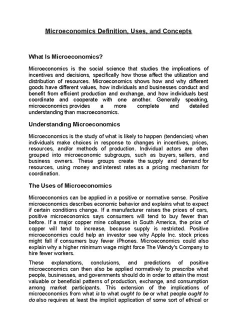 Microeconomics Definition, Uses, and Concepts - Microeconomics shows ...