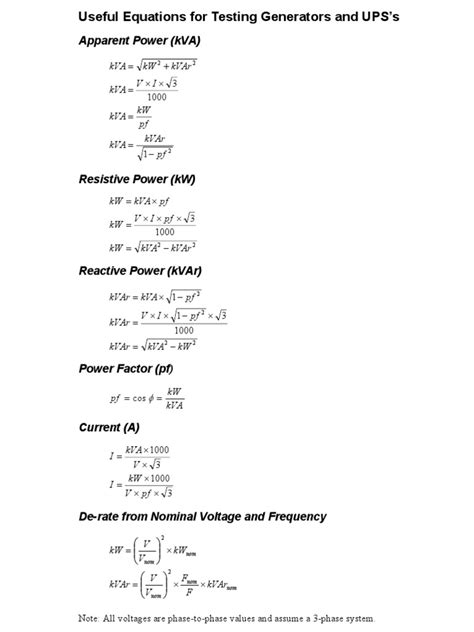 Basic Electrical Equations 的图像结果