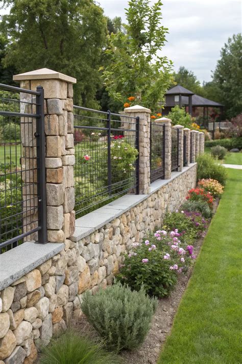 21+ Inspiring Stone Fence Ideas for Your Home in 2025 | Stone walls ...