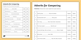 Adverbs of Manner Worksheet (teacher made) - Twinkl