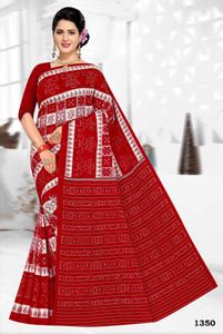 Buy Tareni Printed Sambalpuri Pure Cotton Multicolor Sarees Online ...