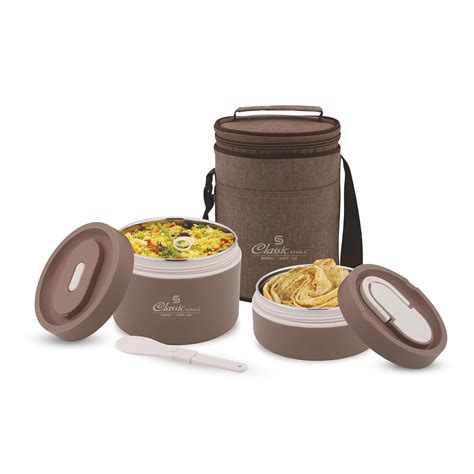 Buy Classic Steels Sattvic Insulated Stainless Steel Lunch Box 2 Round ...