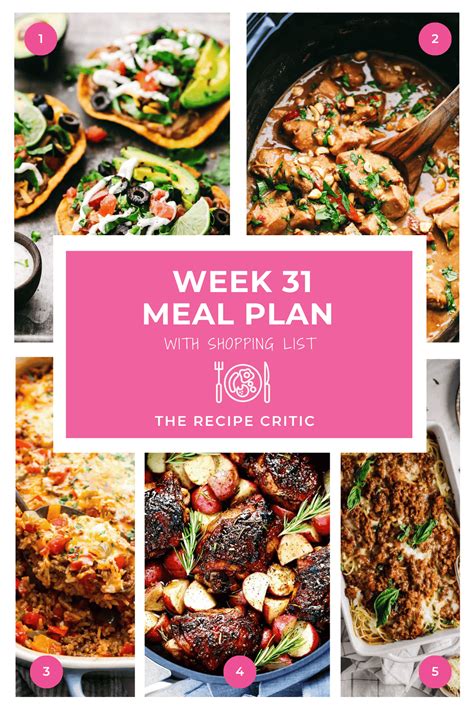 Weekly Meal Plan #31 | The Recipe Critic - Recipesedge