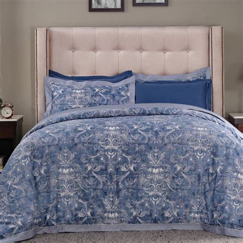 Buy MASPAR Grandeur - Blue Printed King Duvet Cover Set - 3Pcs from ...