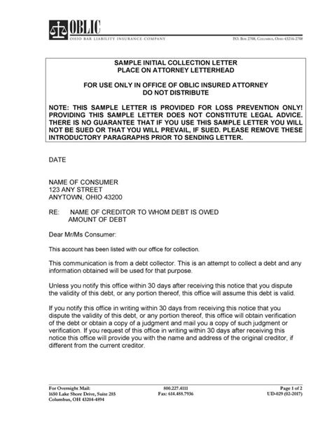 Image result for First Collection Letter Sample