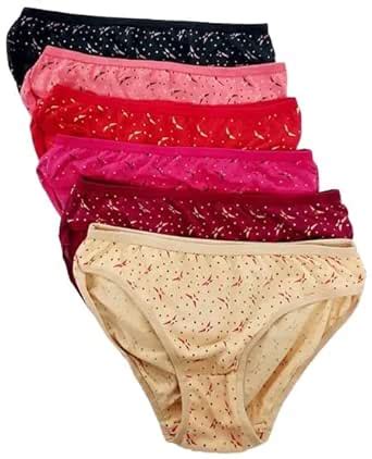 Buy Combo Pack of 6 Women's Cotton Hipster Innerwear Floral Printed ...