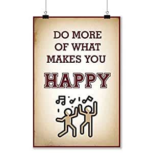Wallpics®Canvas Happy Motivational Quotes Poster Waterproof Print ...