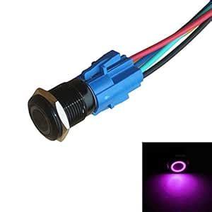 EE support 16mm 12V Push Button Switch Black Shell Metal Socket Colors ...
