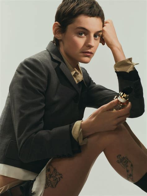 Emma Corrin serves as the global ambassador for the Miutine fragrance