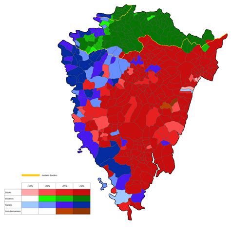 Ethnic map of Istria in 1910 - Maps on the Web