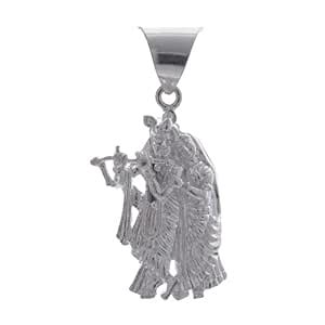 Buy THE WOKE COLLECTION 925 Sterling Silver Radha Krishna Pendnats ...