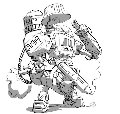 Mech Suit Drawing Tutorial 的图像结果