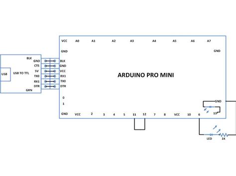 Image result for Arduino Pro Mini Circuit Diagram