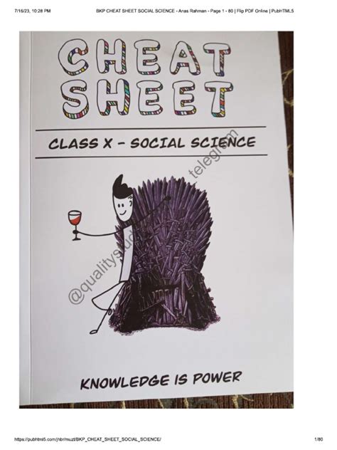 BKP Cheat Sheet Social Scince | PDF