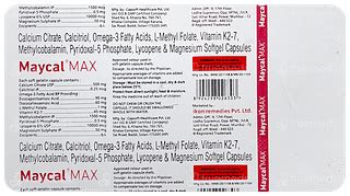 Maycal Max Capsule 10 - Uses, Side Effects, Dosage, Price | Truemeds