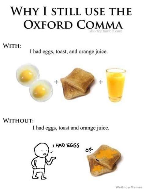 Image result for Serial Comma Meme