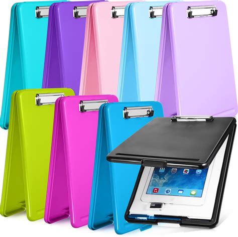 Amazon.com : Harloon 9 Pieces Clipboard with Storage Plastic Storage ...