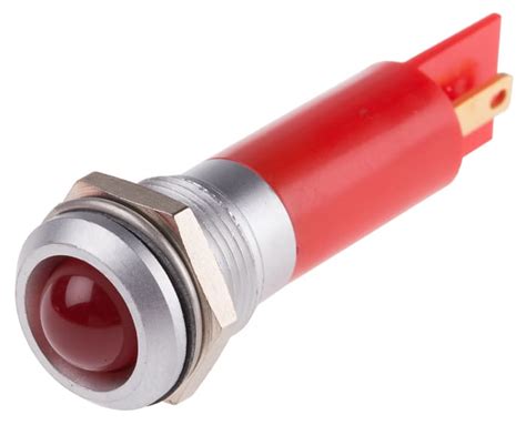 RS PRO | RS PRO Red Panel Mount Indicator, 230V ac, IP67 | 206-435 | RS