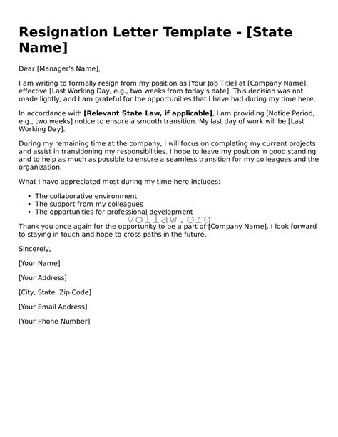 Create Your Resignation Letter With Our Free Form