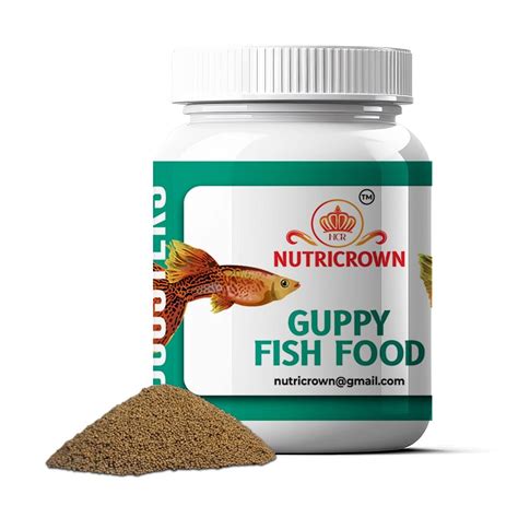 NUTRICROWN Guppy Fish Food with 40% Protein - 100gms - 400microns ...