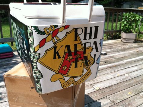 Phi Kappa Tau painted cooler | Frat coolers, Cooler painting, Formal ...