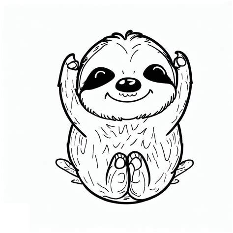 Cute Baby Sloth coloring page - Download, Print or Color Online for Free