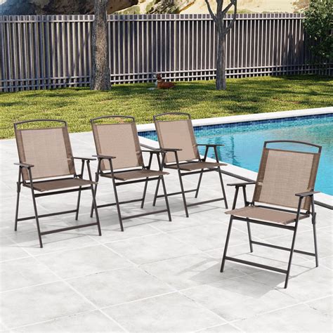 Amazon.com: PIZZELLO Patio Chairs Set of 4, Outdoor Stackable Dining ...