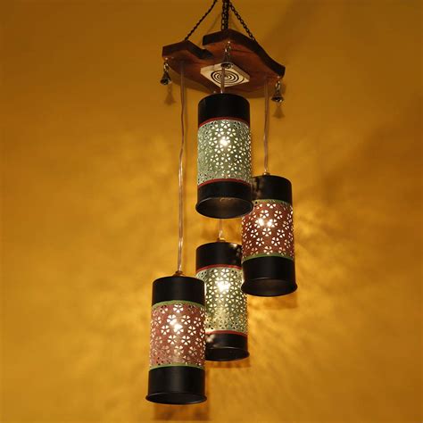Buy ExclusiveLane Cylindrical Home Decorative Chandelier Light with ...