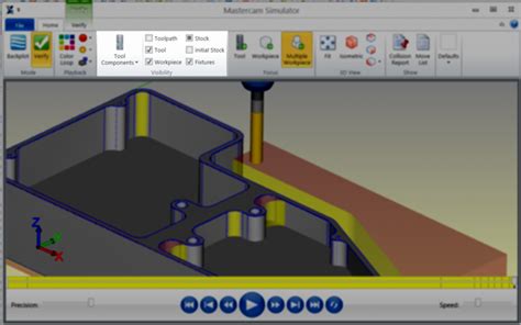 Image result for Backplot Verify Simulation Mastercam