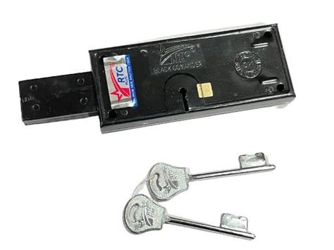 RTC PLUS Black Commander Side Shutter Lock | Pack of 1 Pieces with 2 ...